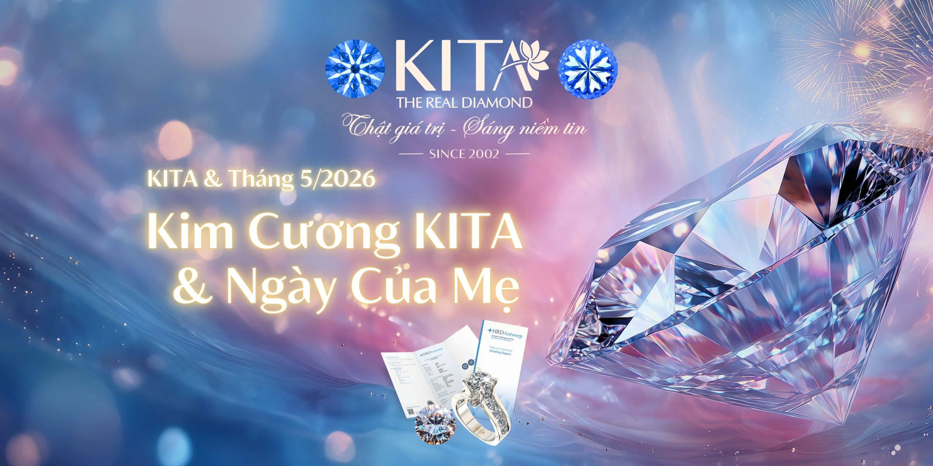 Chương Trình Ưu Đãi Tháng 5/2026 - KITA DIAMONDS & NGÀY CỦA MẸ